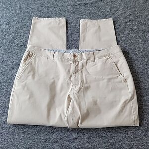Bonobos Chinos Men's 38x30 Slim Beige Khaki Pants Cotton Casual Flat Front